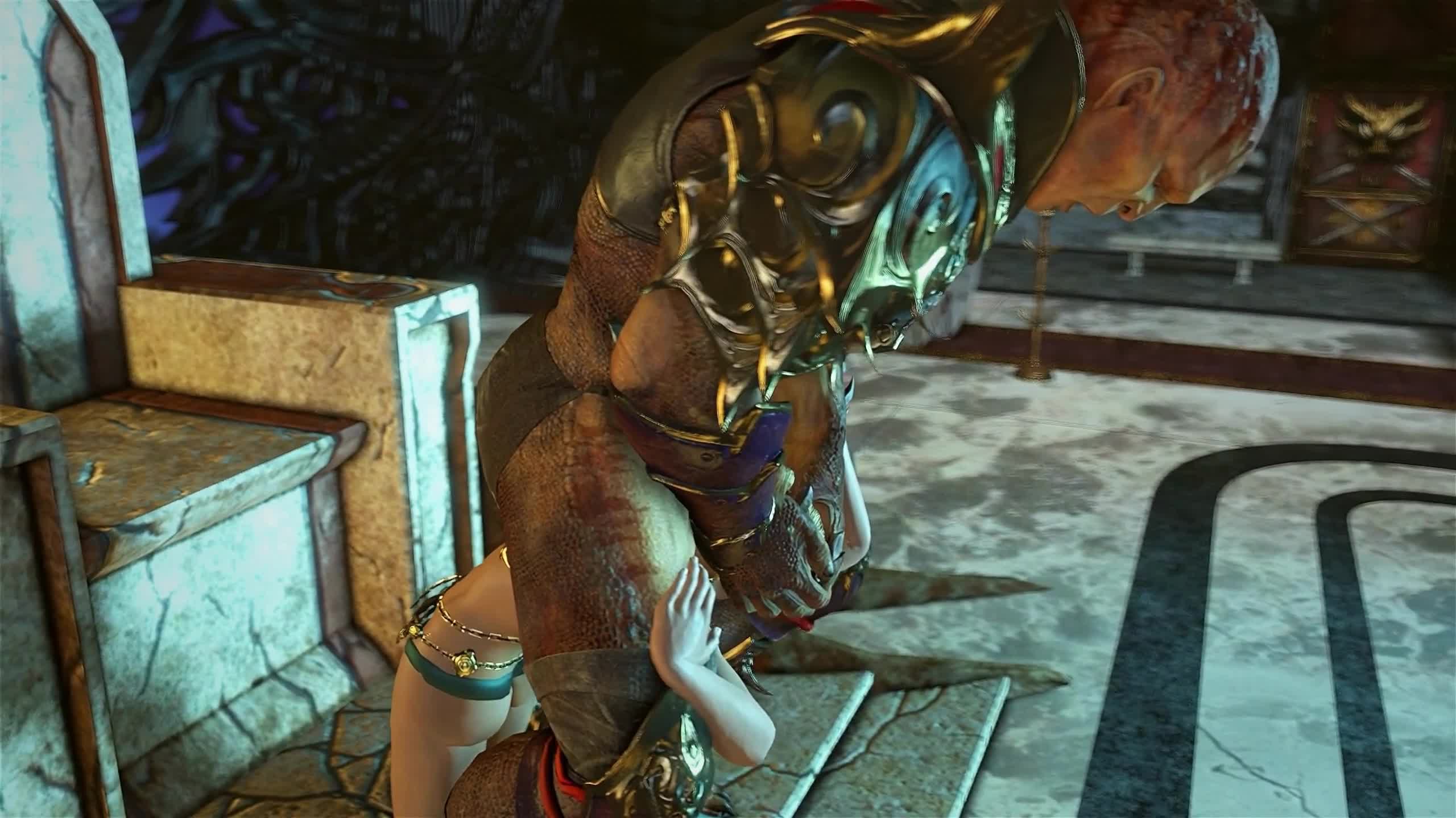 Cassie Cage Deepthroats Shao Kahn’s Monster Cock – Mortal Kombat 11 NSFW animation thumbnail