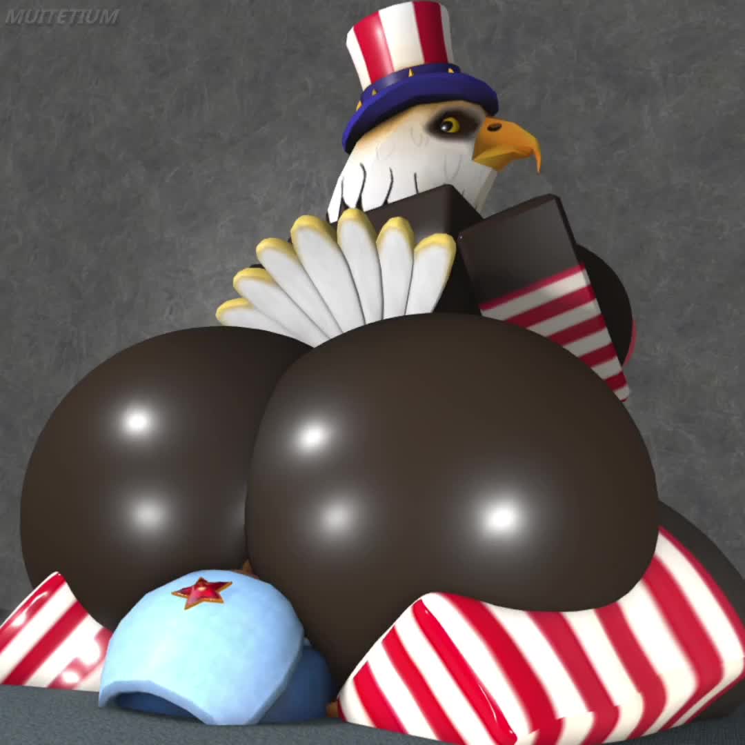 Ushanka Bear Facesits Defeated Eagle Hyper Ass – Roblox NSFW animation thumbnail
