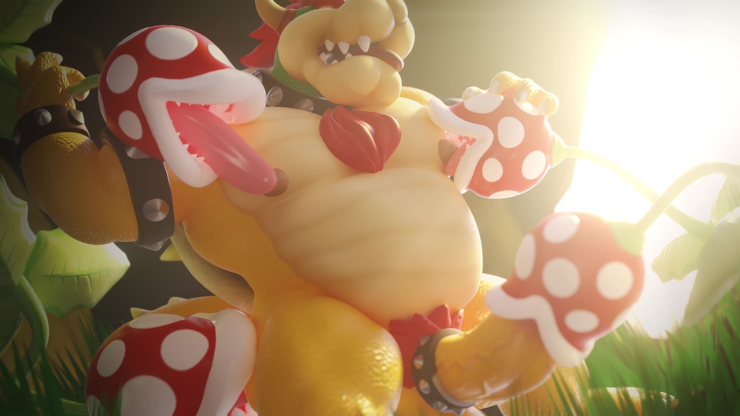 Bowser Deepthroated by Piranha Plant -Mario NSFW animation thumbnail