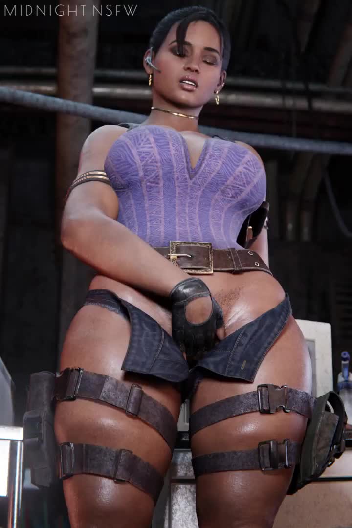 Sheva Alomar Standing Pussy Rub Squirting – Resident Evil NSFW animation thumbnail