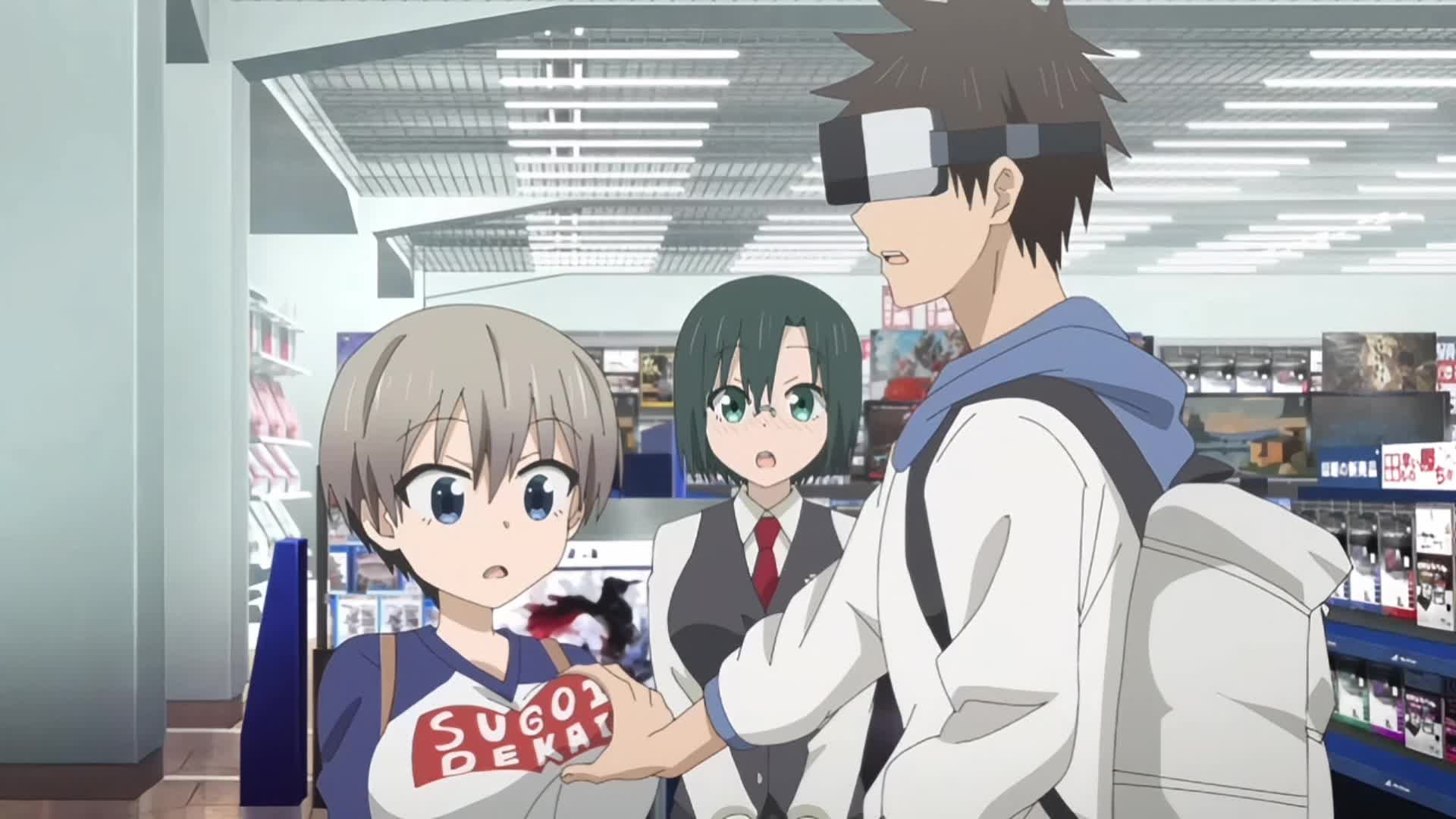 Uzaki Hana Huge Jiggly Tits Groped by Sakurai -Uzaki-chan wa Asobitai! NSFW animation thumbnail