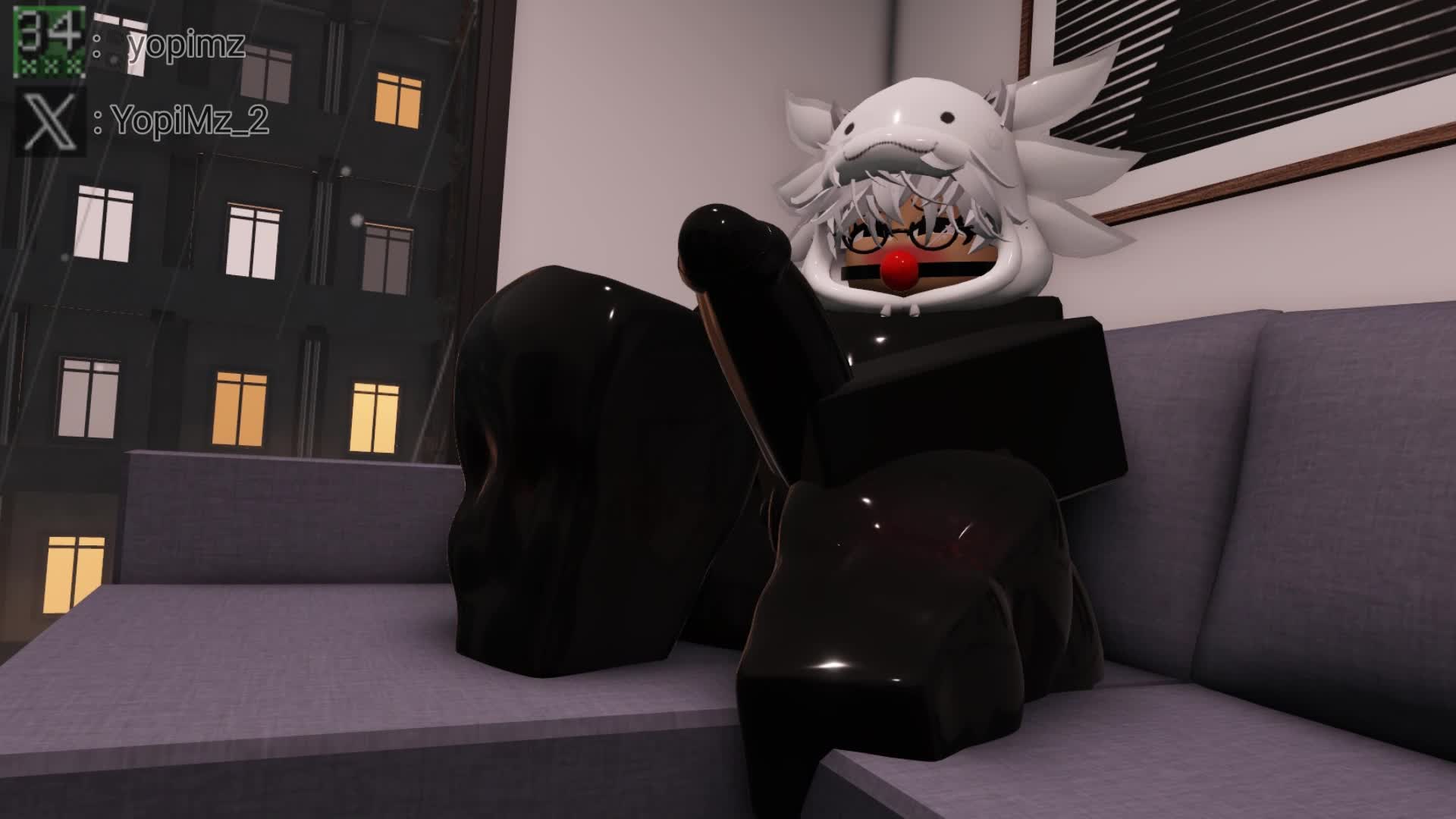 Yopi Axolotl Femboy Latex Thighjob – Roblox NSFW animation thumbnail