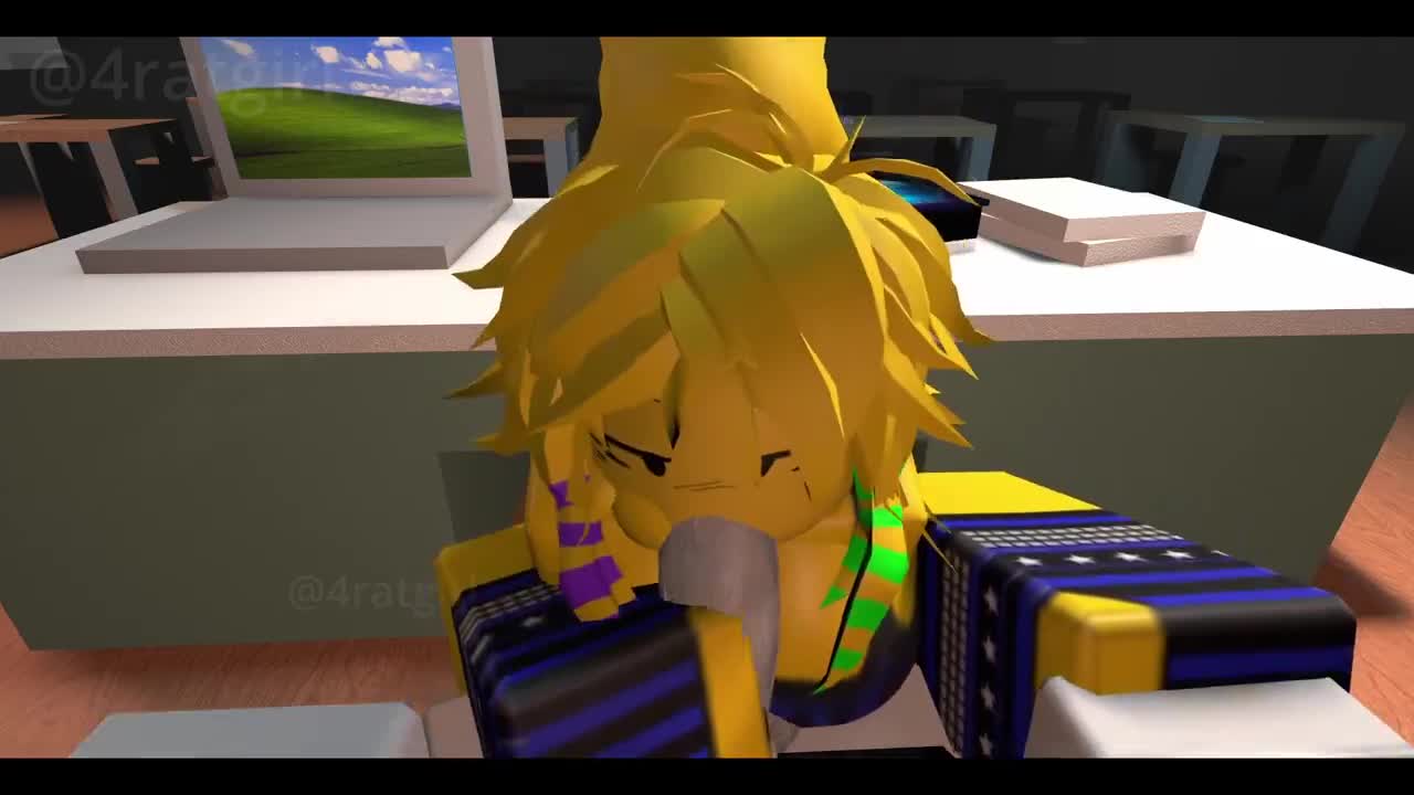 Noob Fucks Yellow Robloxian Schoolgirl – Forsaken NSFW animation thumbnail