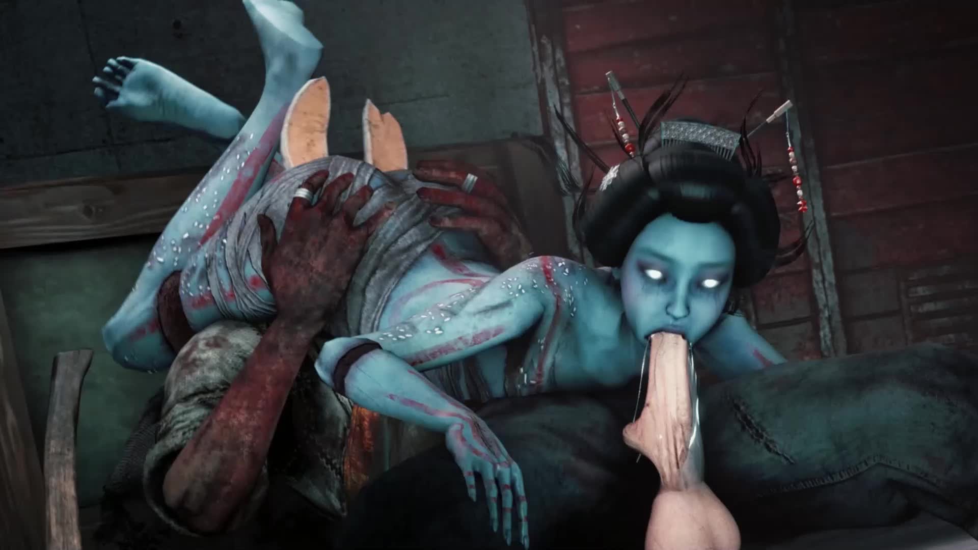 Futanari Huntress Fucks Spirit’s Pussy -Dead by Daylight NSFW animation thumbnail