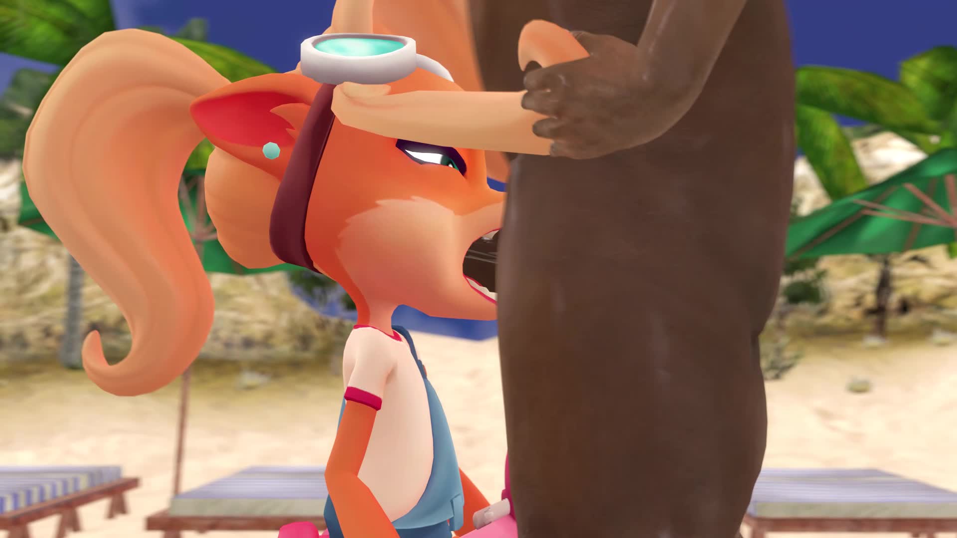 Coco Bandicoot Blowjob Dark-Skinned Human – Crash Bandicoot 4 NSFW animation thumbnail
