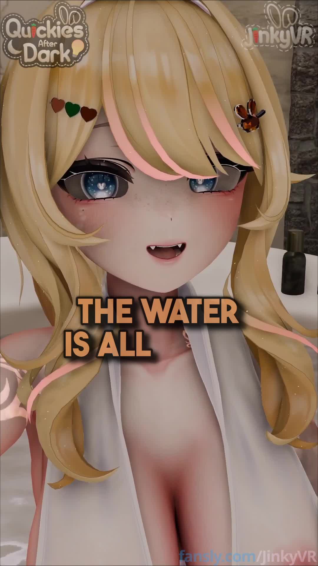 Curvy Blonde Bunny Girl Bathtub Pussy Tease – VRChat NSFW animation thumbnail