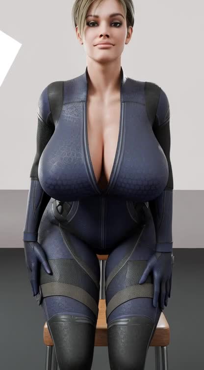 Jill Valentine Blonde Gigantic Breasts Bounce – Resident Evil NSFW animation thumbnail