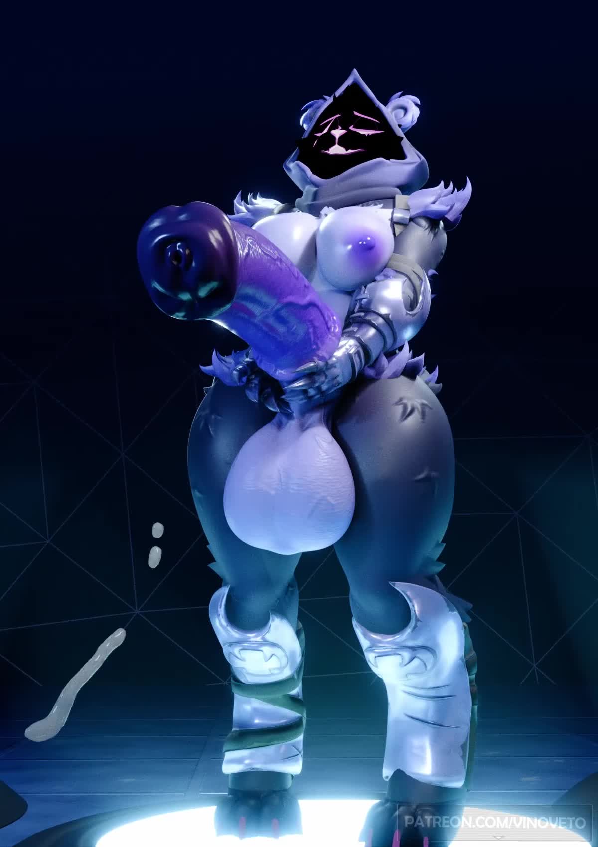 Raven Team Leader Futa Horse Cock Growth -Fortnite NSFW animation thumbnail