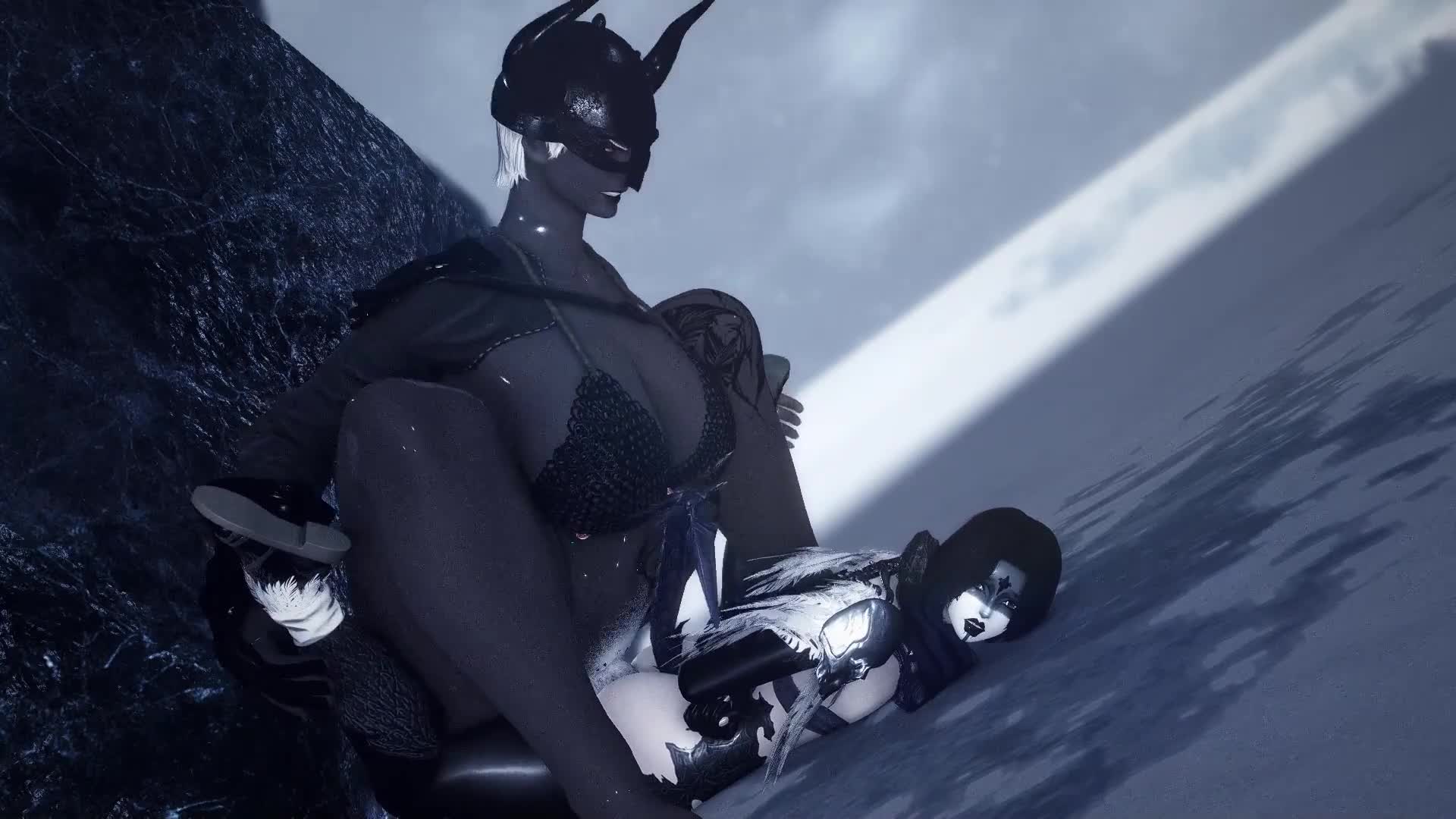 Au Ra Mage Broken by Roegadyn Futa -FFXIV NSFW animation thumbnail