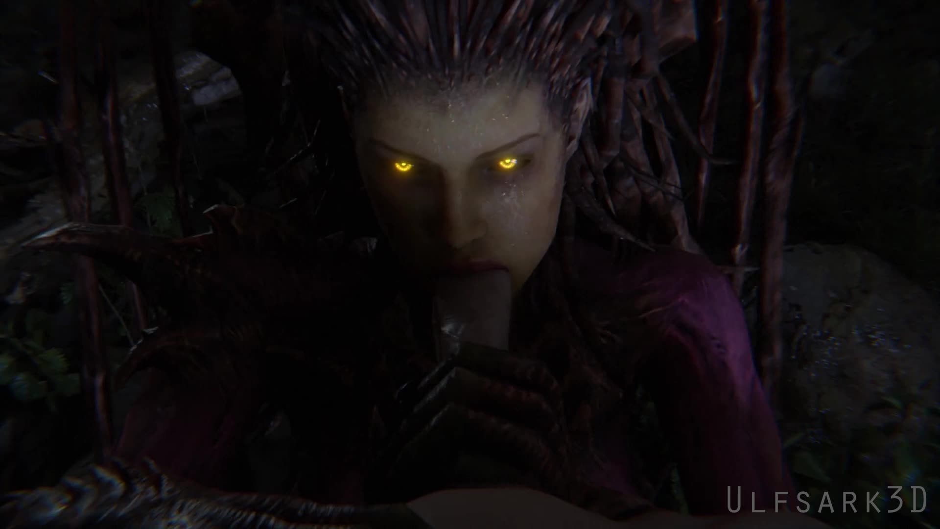Sarah Kerrigan Queen of Blades Blowjob – Starcraft 2 NSFW animation thumbnail