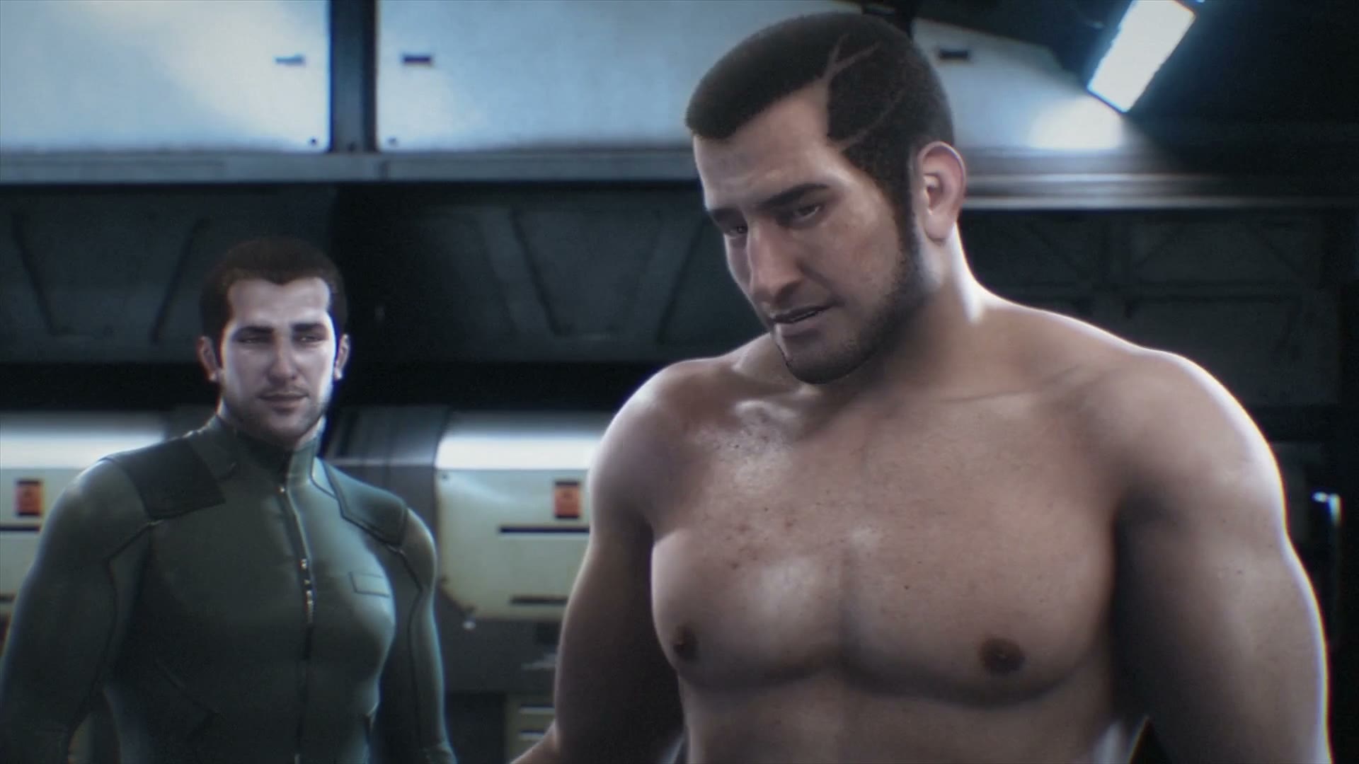 Ice Blond Thighjob with Muscular Troopers – Starship Troopers Invasion thumbnail