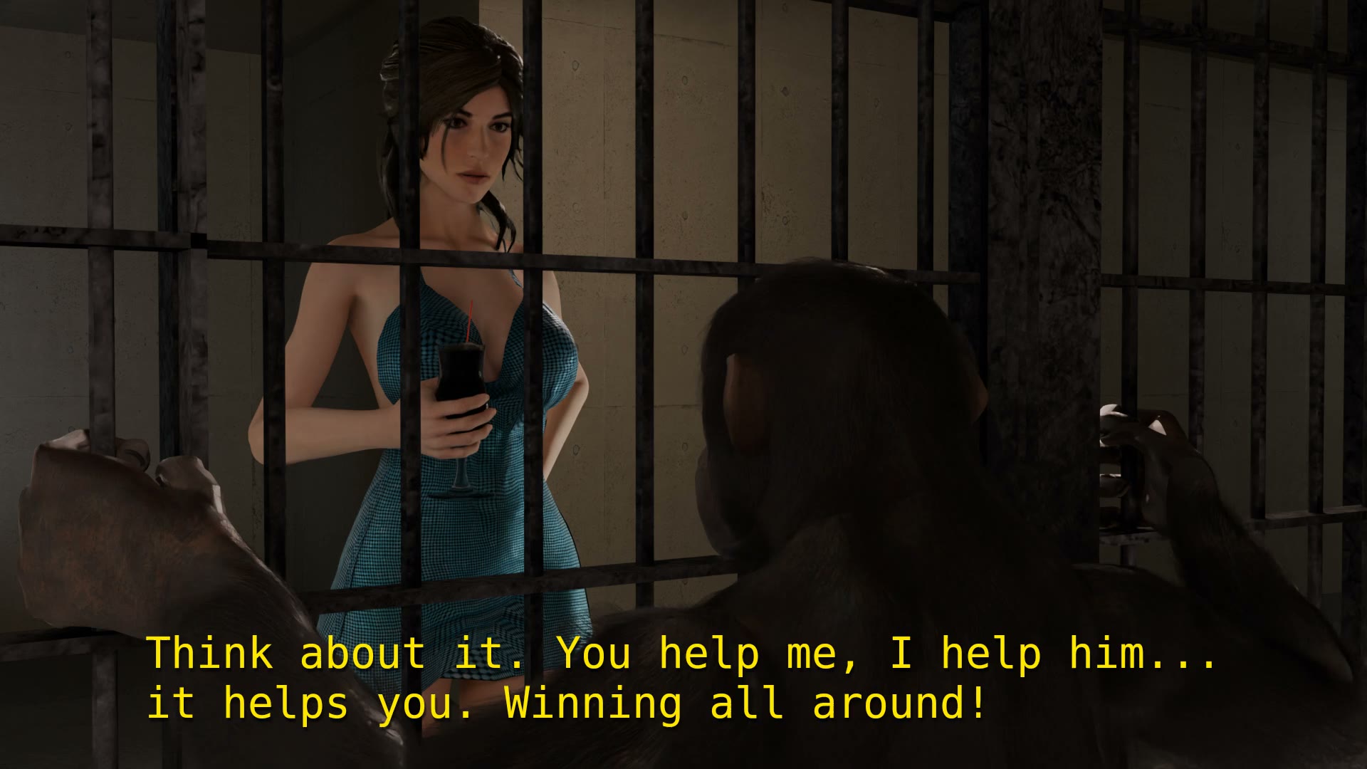 Lara Croft Fucked by Chimp in Prison – Tomb Raider thumbnail